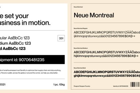 Showcase of new Sendify font